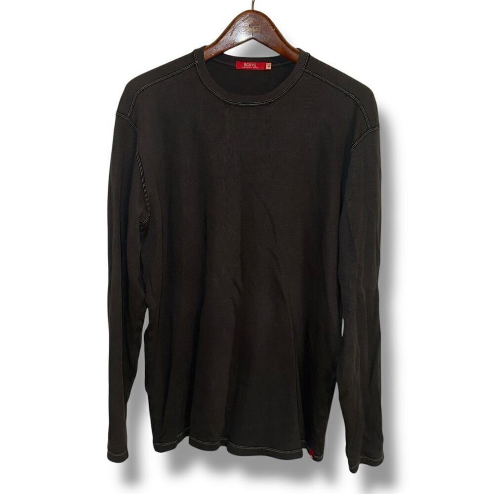 Agave Lux LA PAZ Charcoal Gray Made in USA Cotton Crewneck Sweatshirt Sz L